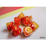 gts CHX 8ct Lab Dice Gemini 30051Gellow-Red with Yellow Illuminary