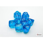 gts CHX 7ct Lab Dice Translucent 30063 Tropical Blue/White