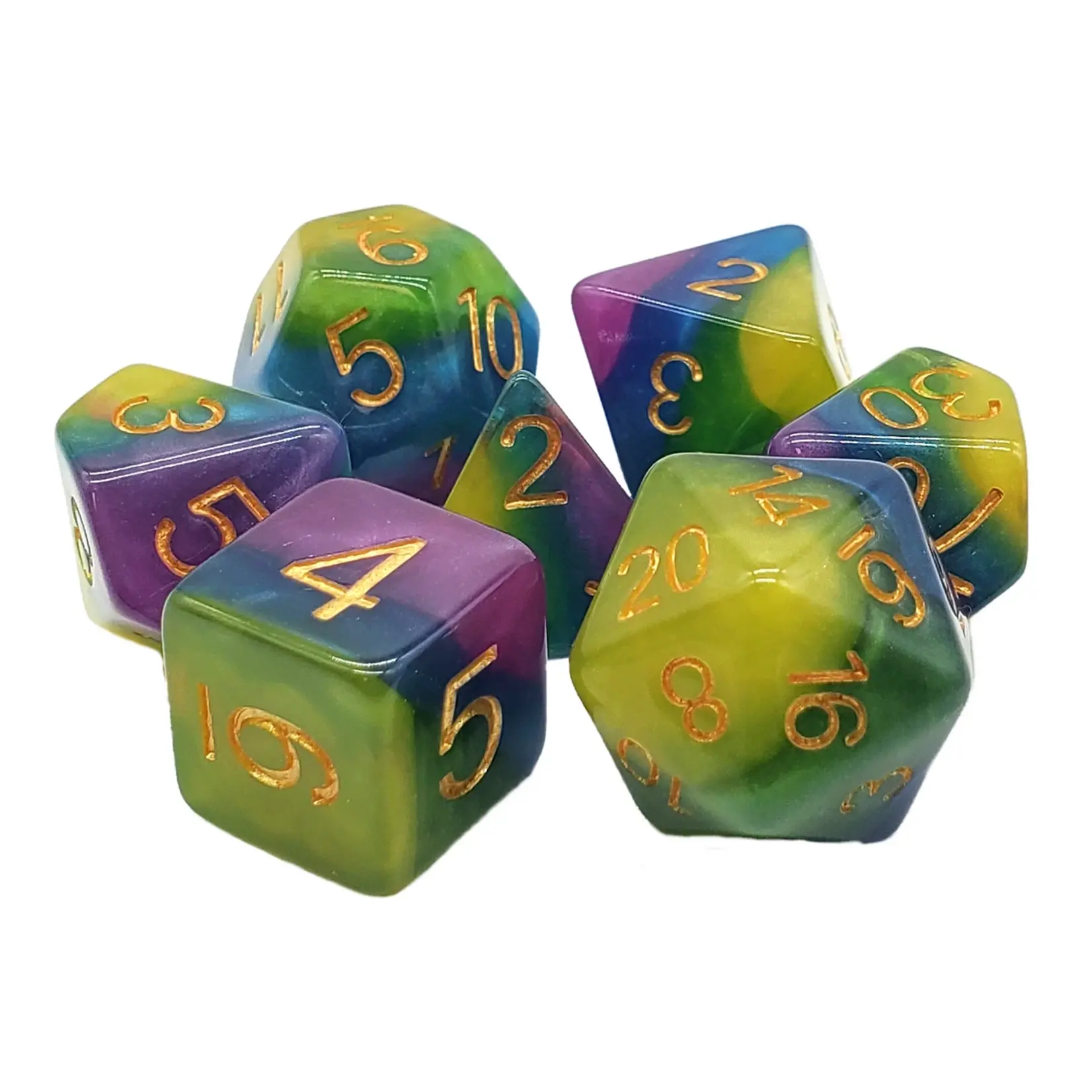 Old School Dice Old School Dice Gradients 7ct dice: Royal Wedding