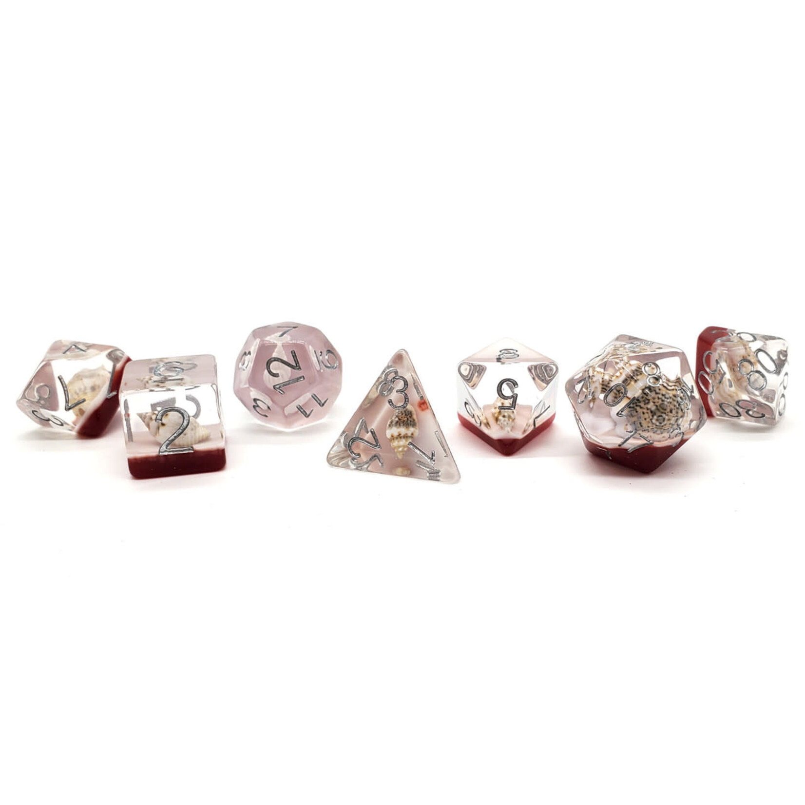 Old School Dice Old School Dice Infused 7ct dice: Beach Party - Red