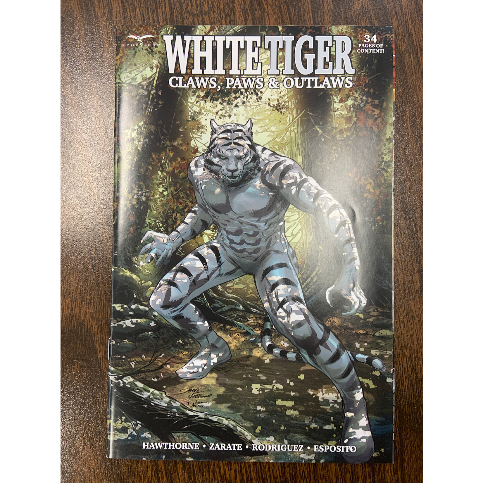ZENESCOPE ENTERTAINMENT INC White Tiger Claws Paws Outlaws 2025 #1 Oneshot Cvr A Vitorino (Mr)