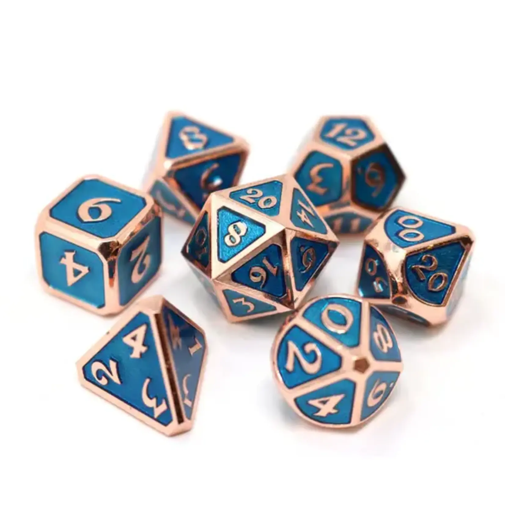 Die Hard Dice Die Hard Dice 7pc RPG Set Mythica Copper Aquamarine