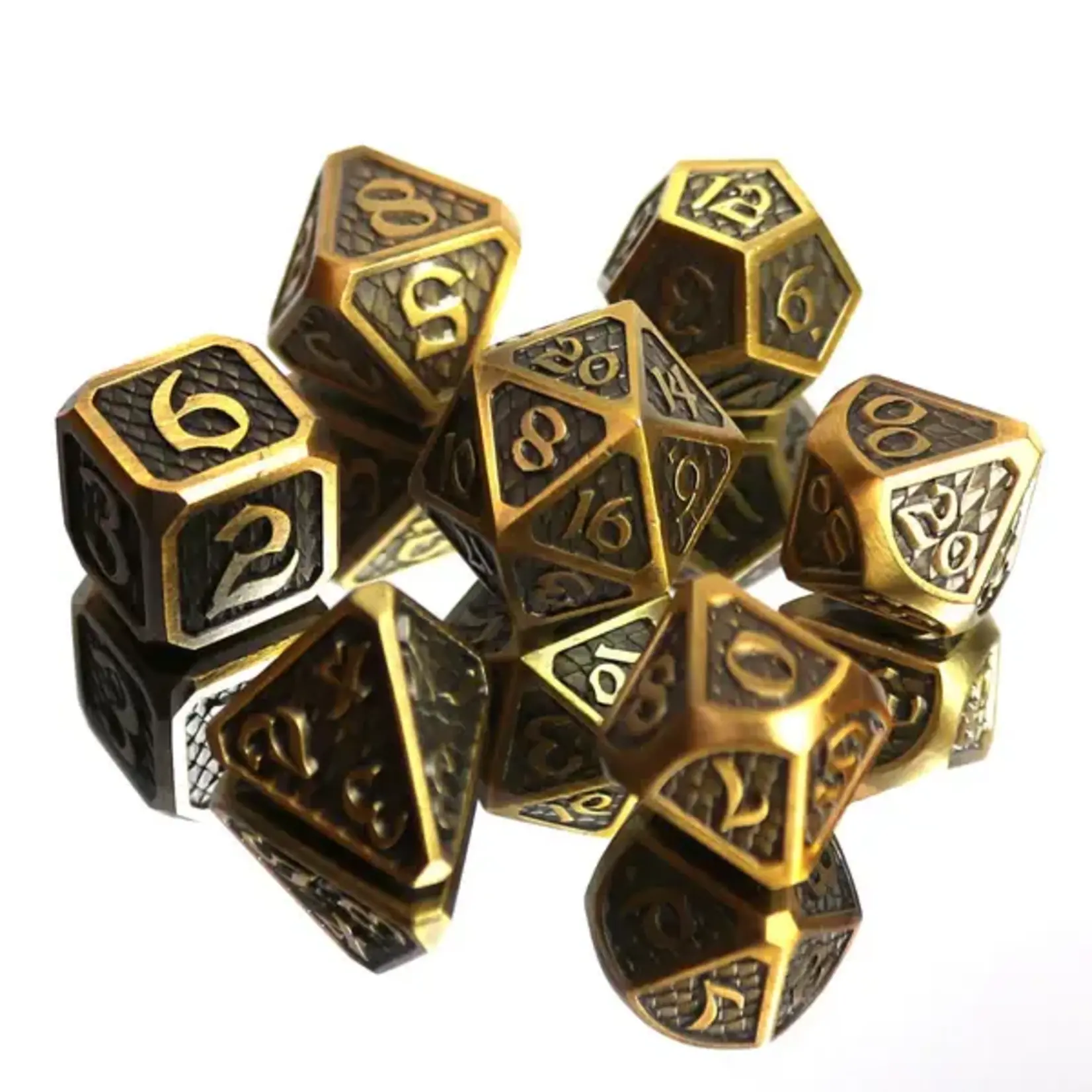 Die Hard Dice Die Hard Dice 7pc RPG Set Drakona Eldric Electrum