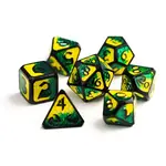 Die Hard Dice Die Hard Dice 7 Piece RPG Set- Drakona Embers Bacu
