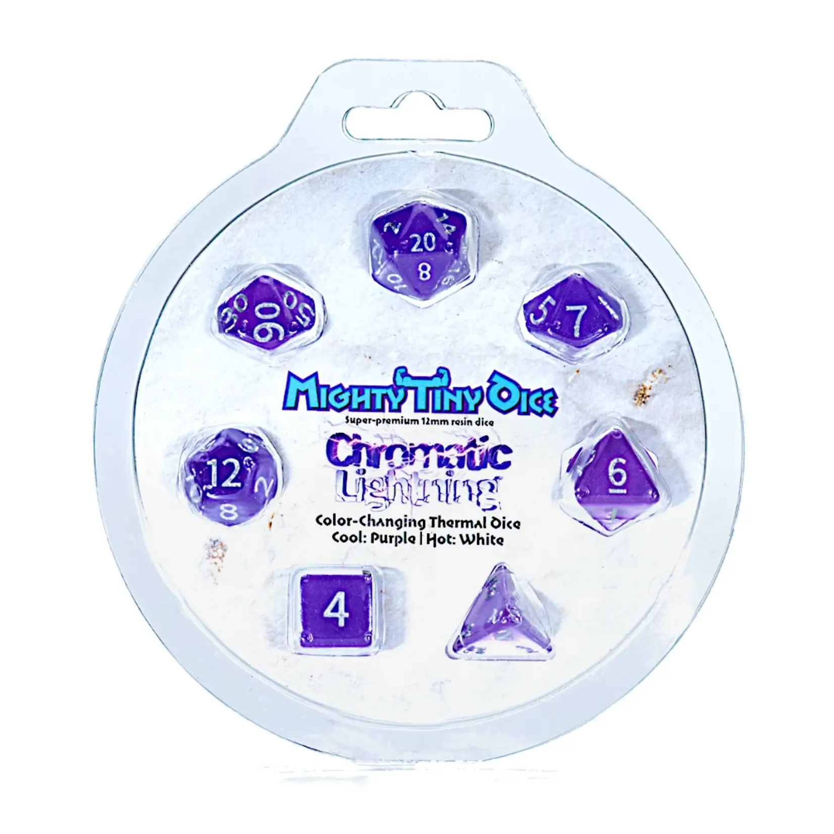 Gate Keeper Games Mighty Tiny Dice: 12mm Resin Dice Chromatic Lightning