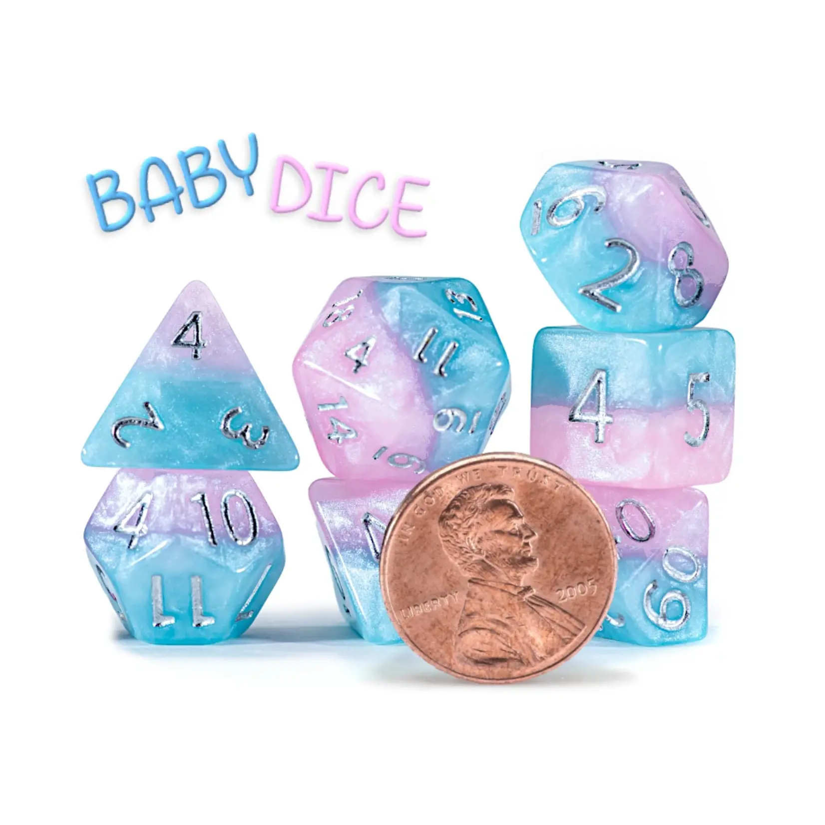 Gate Keeper Games Mighty Tiny Dice: 12mm Resin Dice Baby Dice
