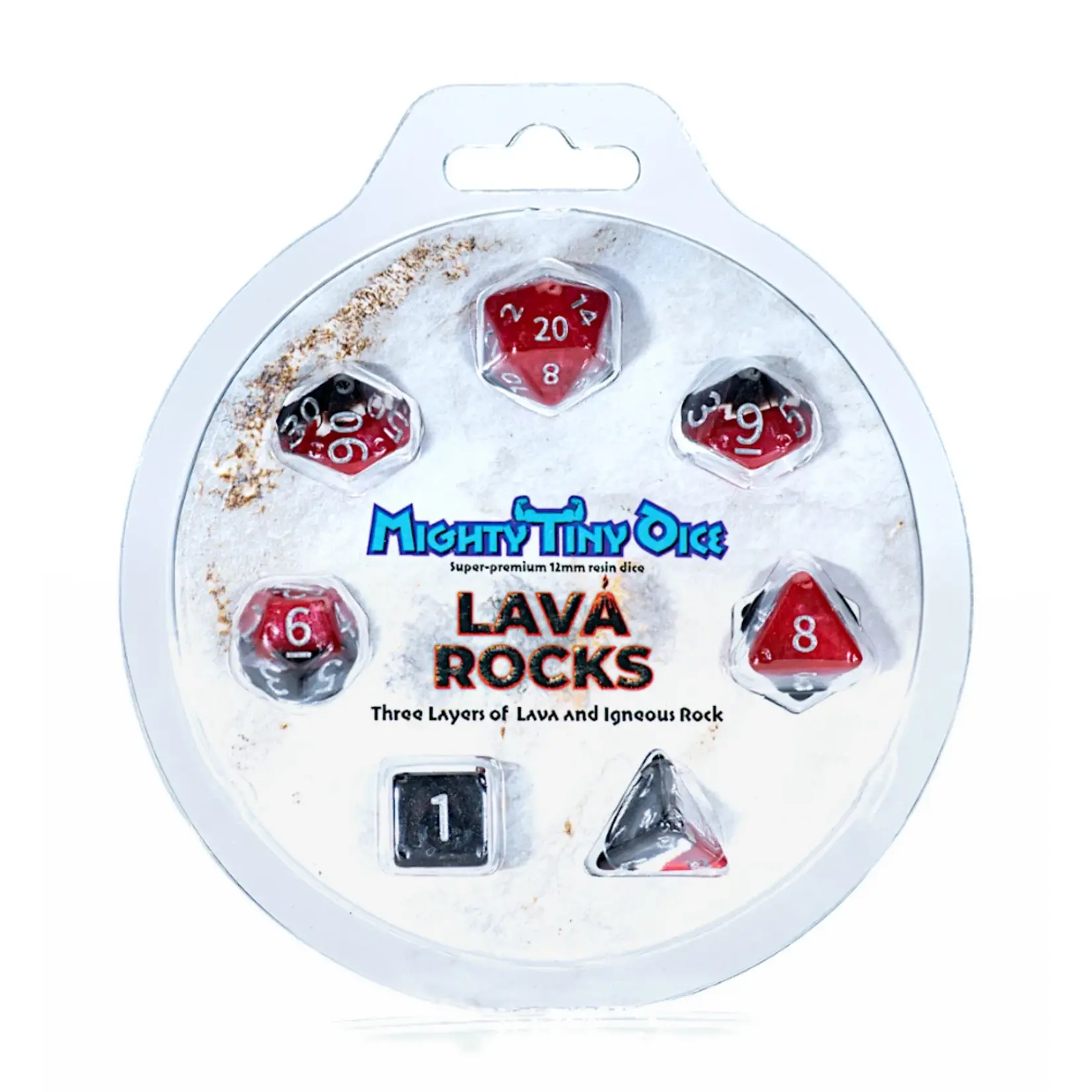 Gate Keeper Games Mighty Tiny Dice: 12mm Resin Dice Lava Rocks