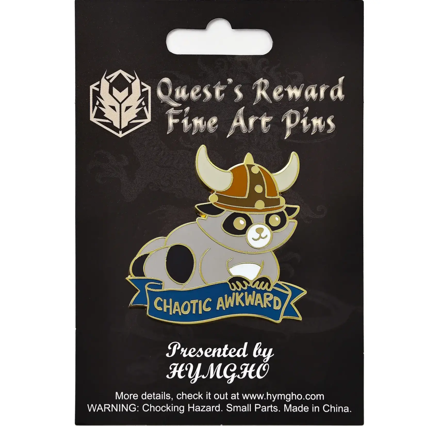 Hymgho Enamel Pin: Chaotic Awkward Racoon
