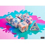 Chessex Chessex: Mega-hedral 7-Die Set: Festive - Pop Art/Blue
