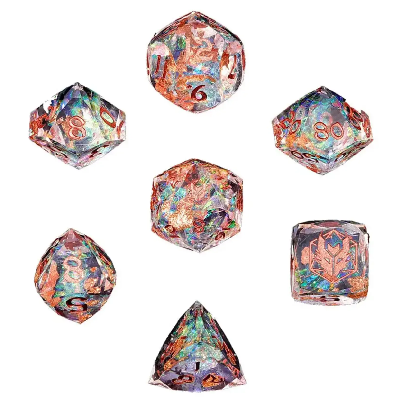 Hymgho Premium Dice 7-Set Captured Magic: Opal