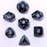 Hymgho Premium Dice 7-Set Captured Magic: Starry Night Silver