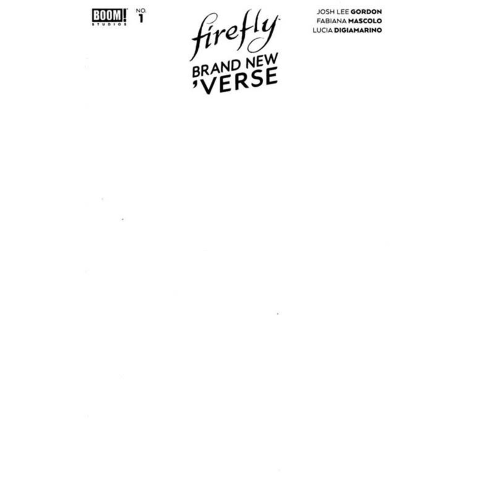 BOOM! STUDIOS Firefly Brand New Verse 2021 #1 Cvr C Blank Sketch Cvr