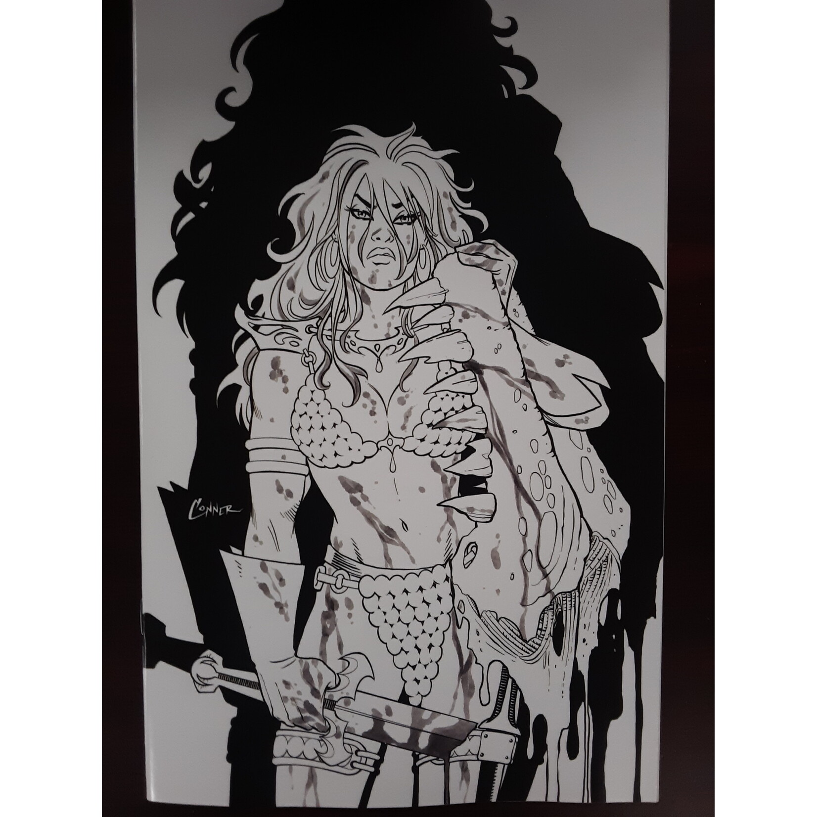 DYNAMITE Invincible Red Sonja 2021 #2 40 Copy Conner Line Art Virgin Incv