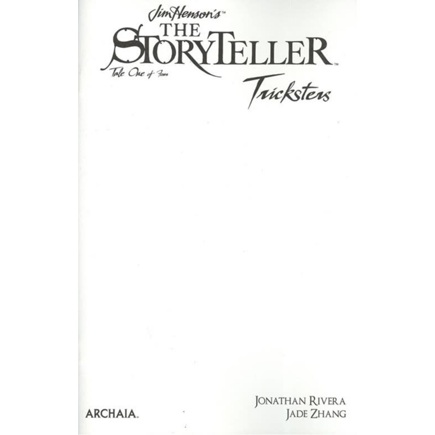 BOOM! STUDIOS Jim Hensons Storyteller Tricksters 2021 #1 Cvr C Blank Sketch Cvr