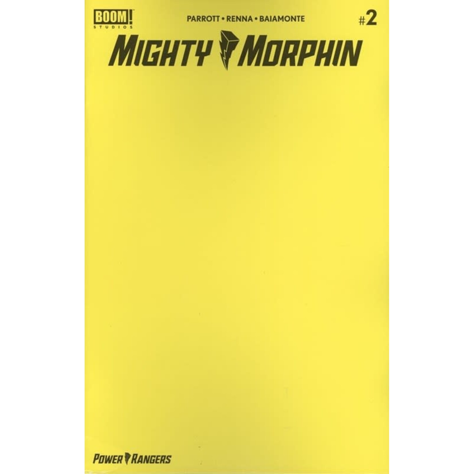 BOOM! STUDIOS Mighty Morphin 2020 #2 Cvr C Yellow Blank Sketch (C: 1-0-0)