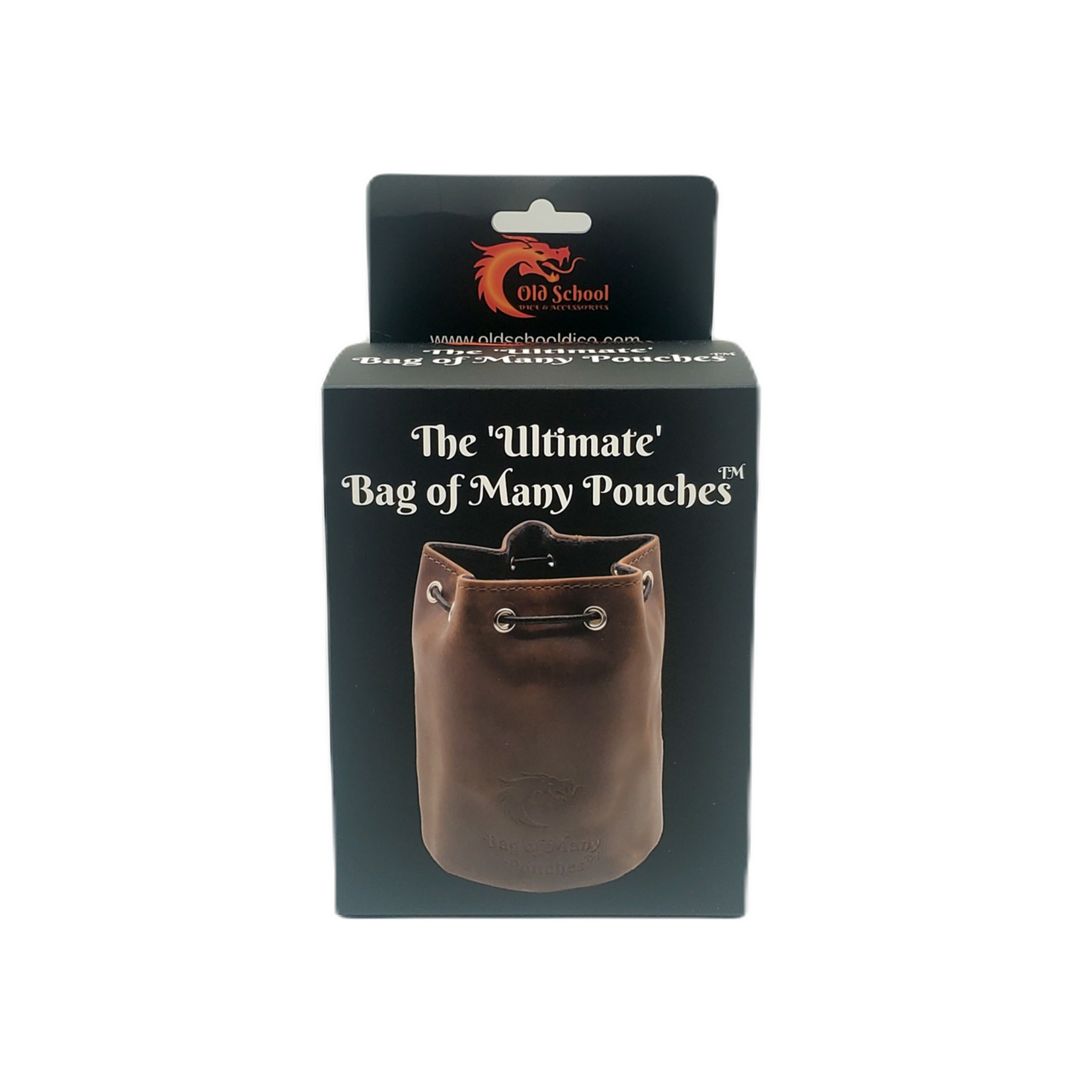 Old School Dice Old School Ultimate Bag of Many Pouches Brown Leather