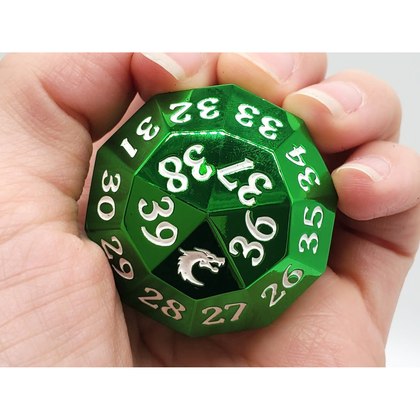 Old School Dice Old School Dice: Metal D40 Spindown - Electric Green