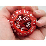 Old School Dice Old School Dice: Metal D40 Spindown - Electric Red