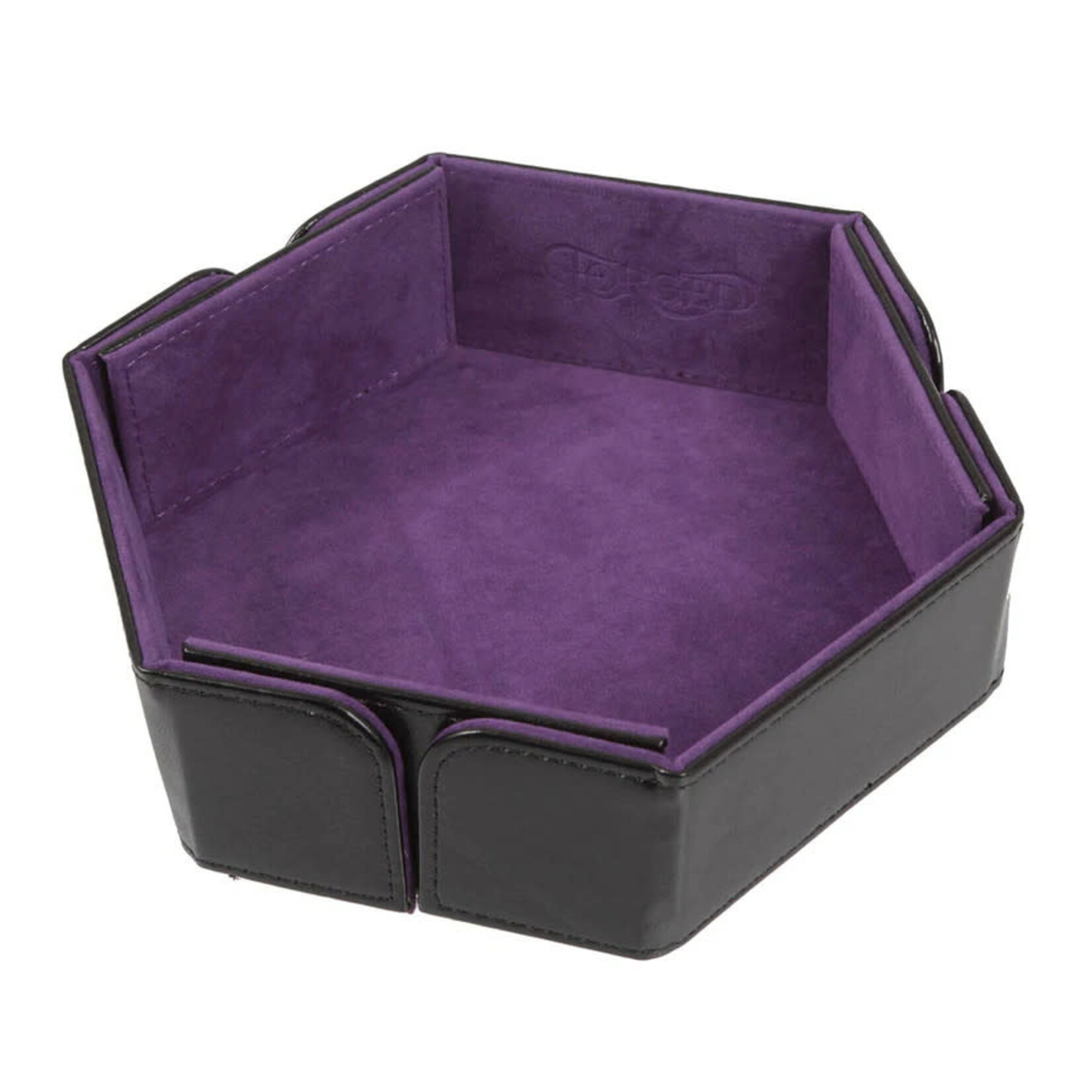 Forged Hex Magnetic Folding Dice Tray - Purple