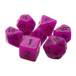 Old School Dice Old School Dice 7ct RPG: Glow Dice - Purple