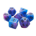 Old School Dice Old School Dice 7ct RPG: Glow Dice - Blue Purple