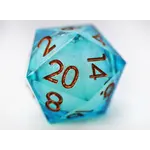 Foam Brain Games 33mm Liquid Core D20 [Ocean Swirl]