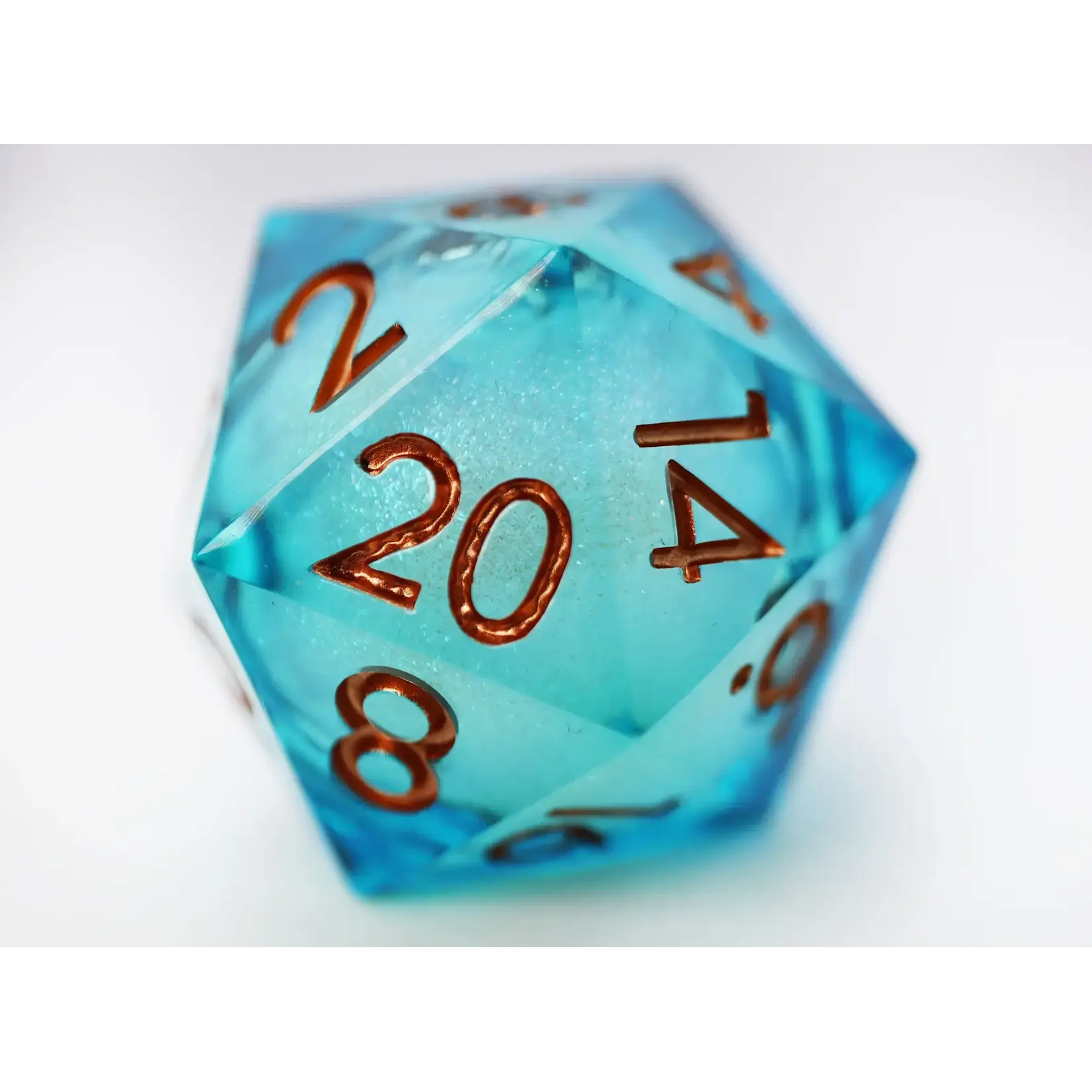 Foam Brain Games 33mm Liquid Core D20 [Ocean Swirl]