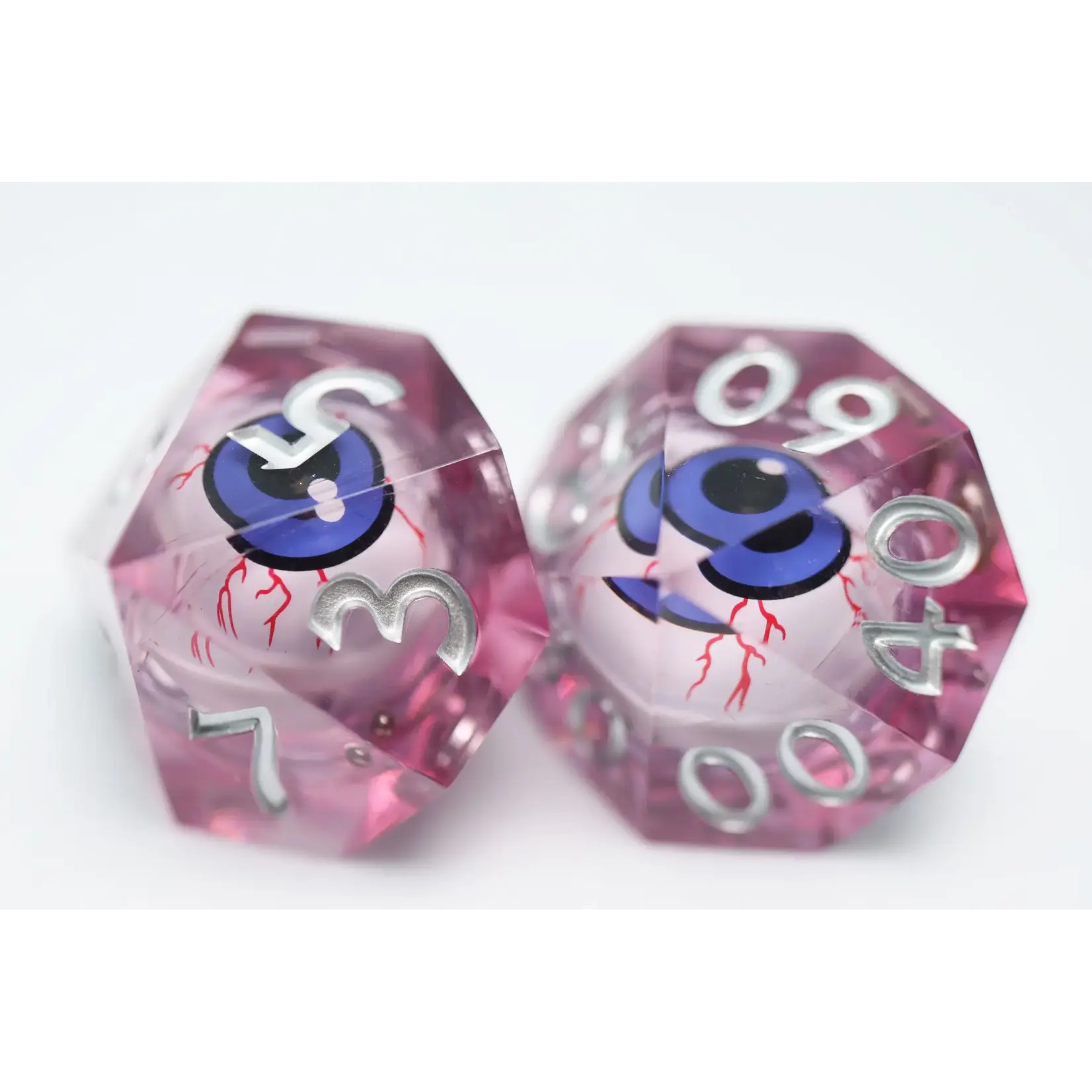 Foam Brain Games Sharp Edge Moving Eye RPG Dice  Set-Bloodshot