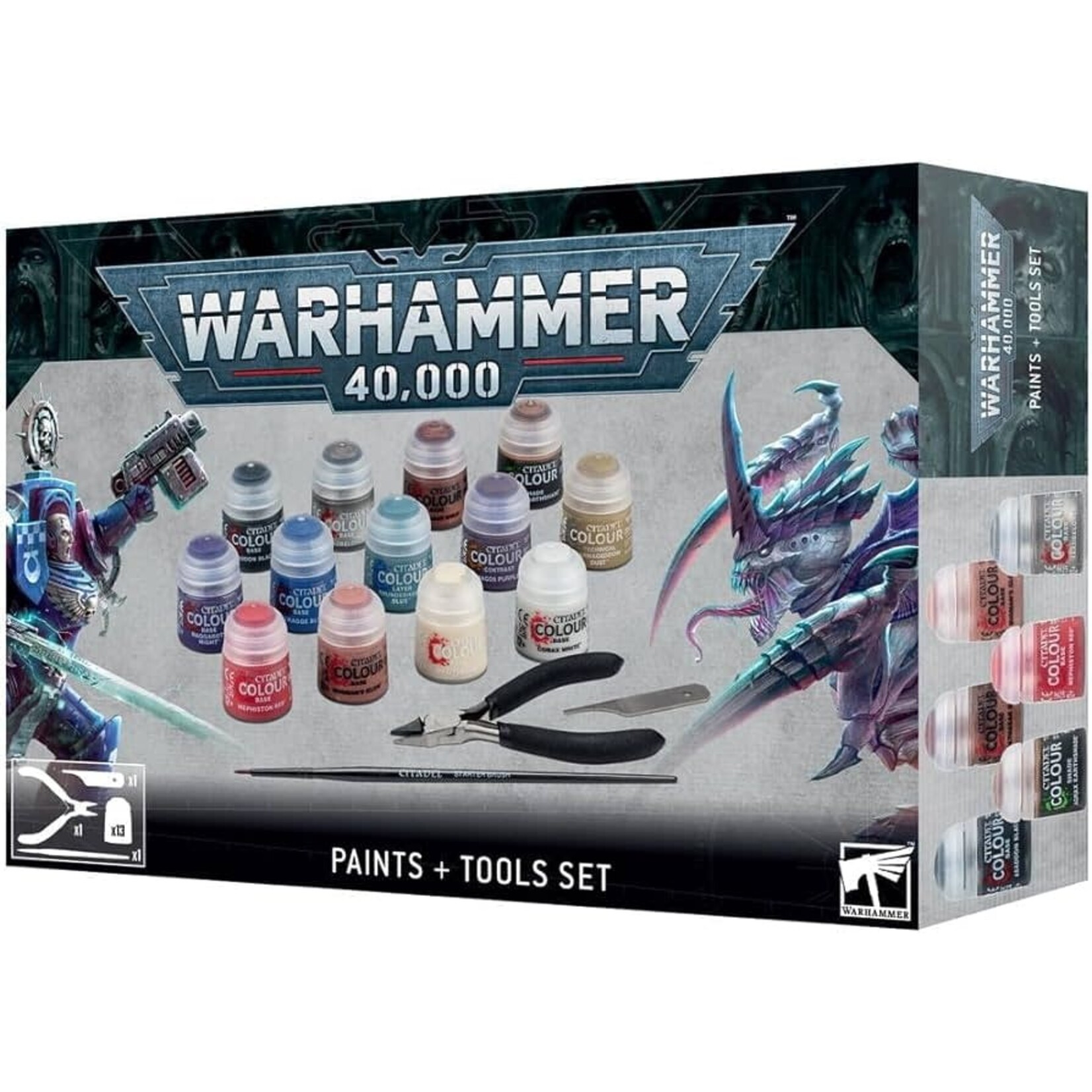 WarHammer 40k Warhammer 40k: Paints + Tools Set