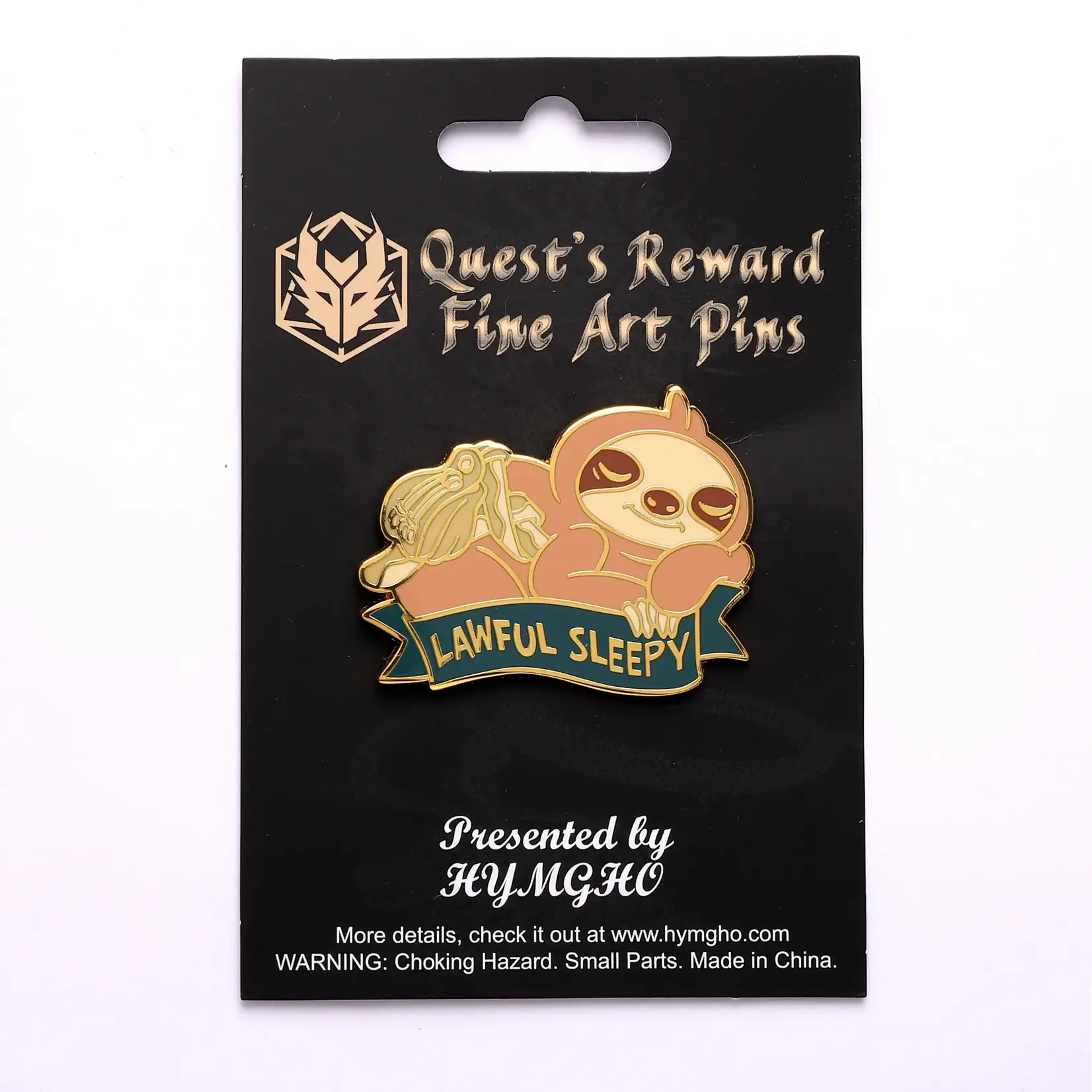 Hymgho Enamel Pin: Lawful Sleepy Sloth