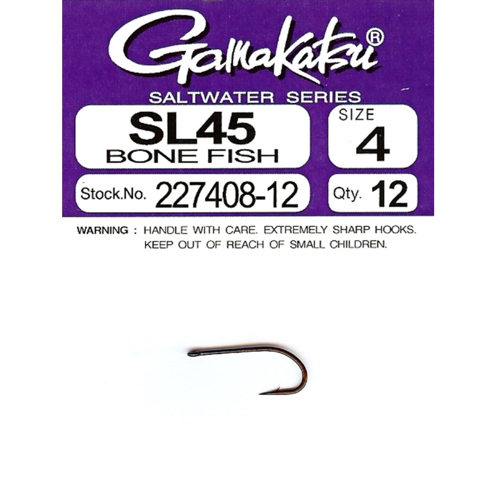 Gamakatsu SL45 Bonefish Saltwater Hook Black