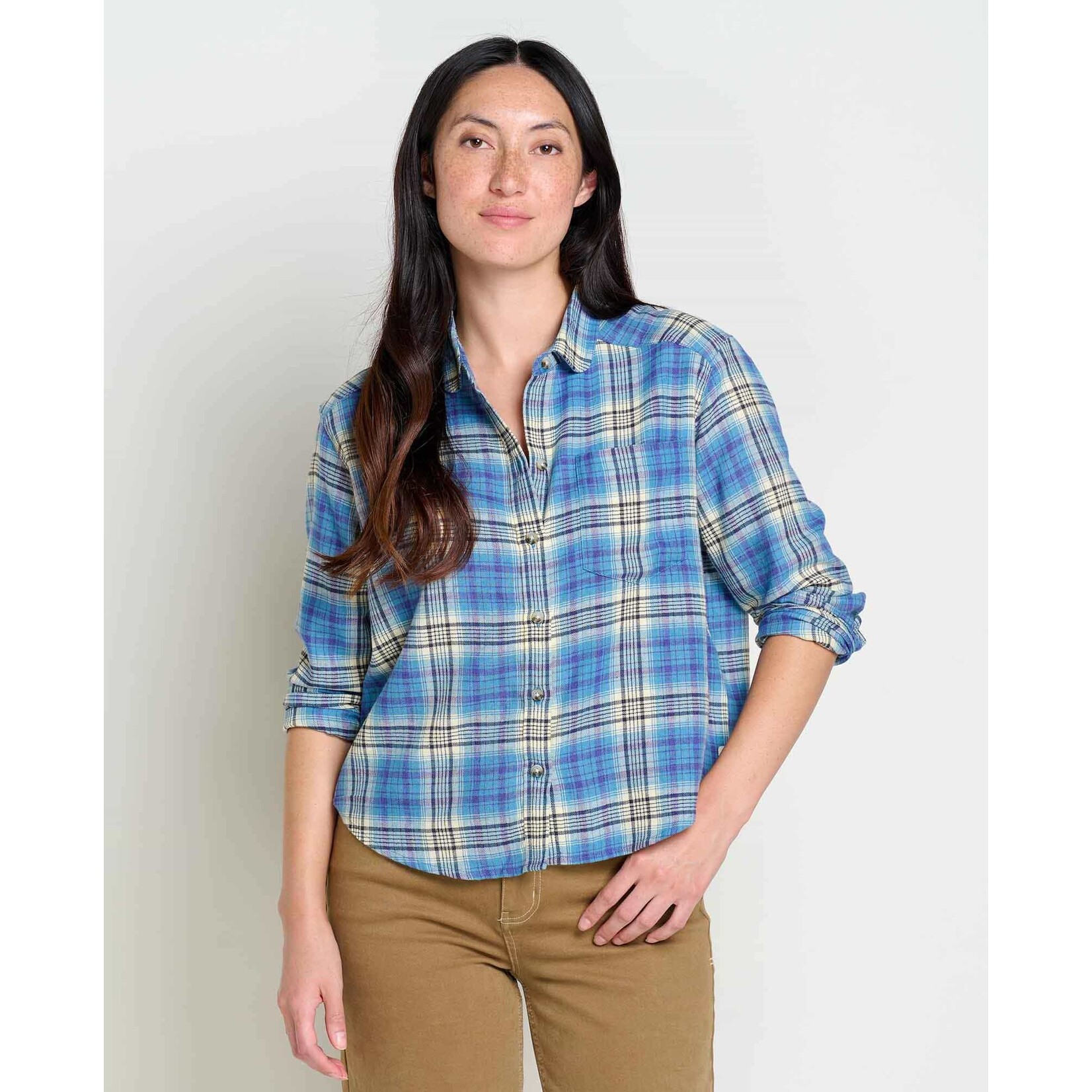 Toad & Co Women's Re-Form Flannel Boxy Long Sleeve Shirt