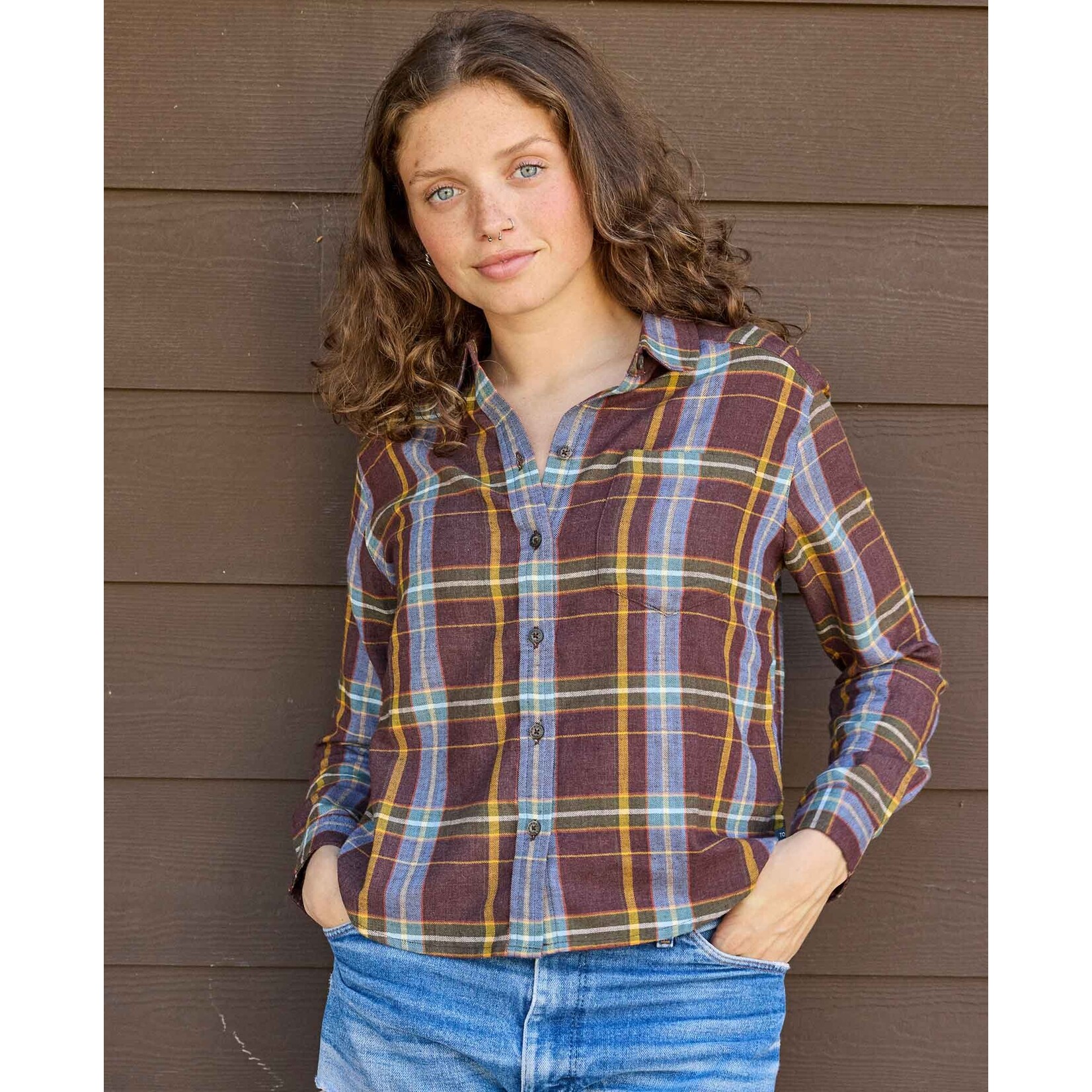 Toad & Co Women's Re-Form Flannel Boxy Long Sleeve Shirt