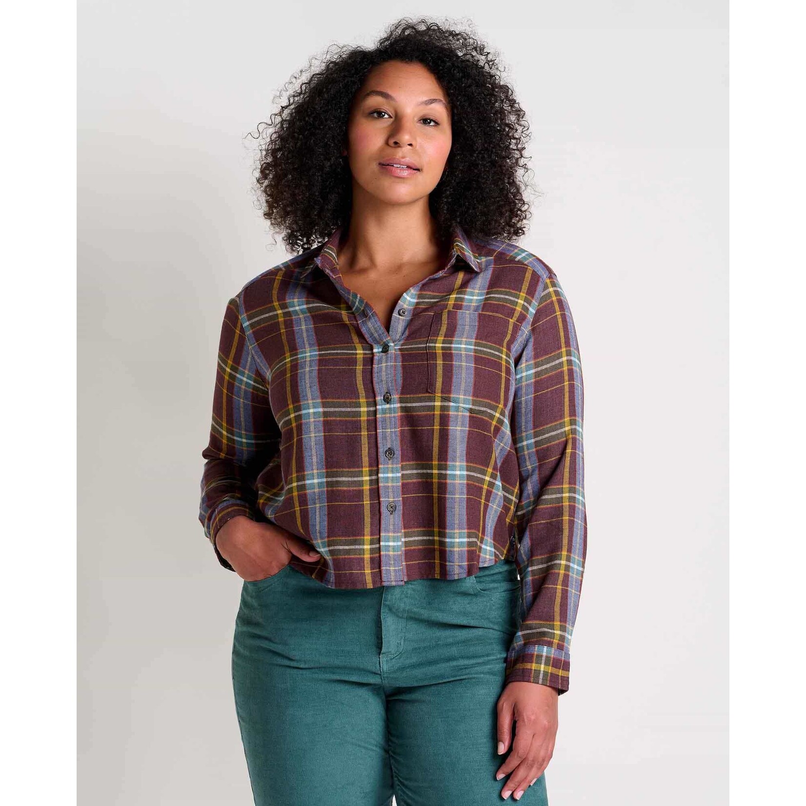 Toad & Co Women's Re-Form Flannel Boxy Long Sleeve Shirt