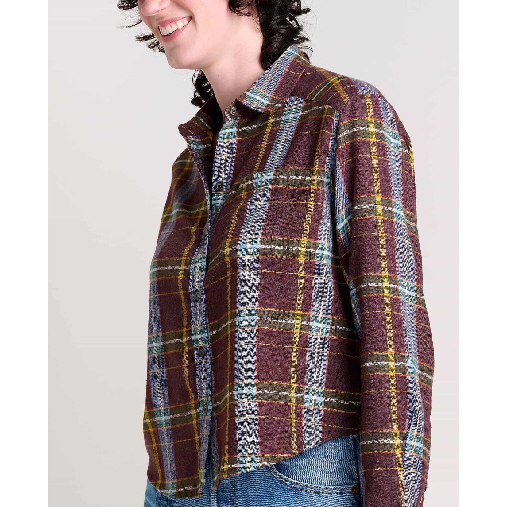 Toad & Co Women's Re-Form Flannel Boxy Long Sleeve Shirt