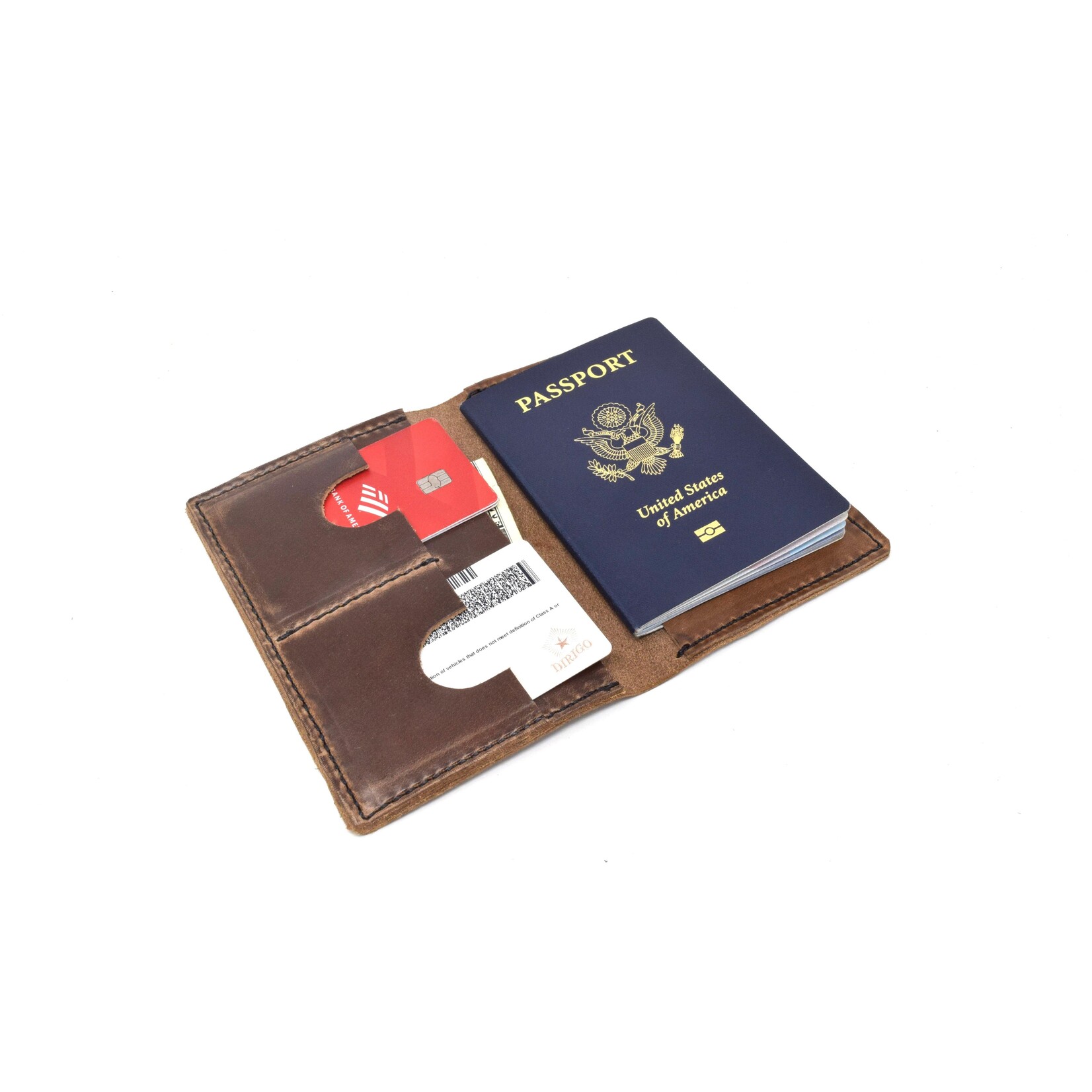 Whiskey Leatherworks Passport Wallet