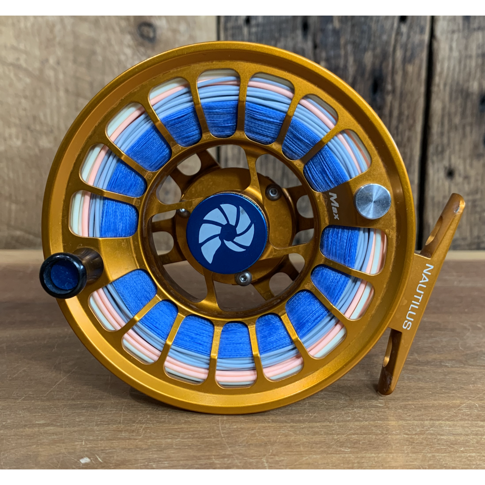 Nautilus XL MAX 8/9 orange/blue drag knob w/  RIO Elite Bonefish 8wt line