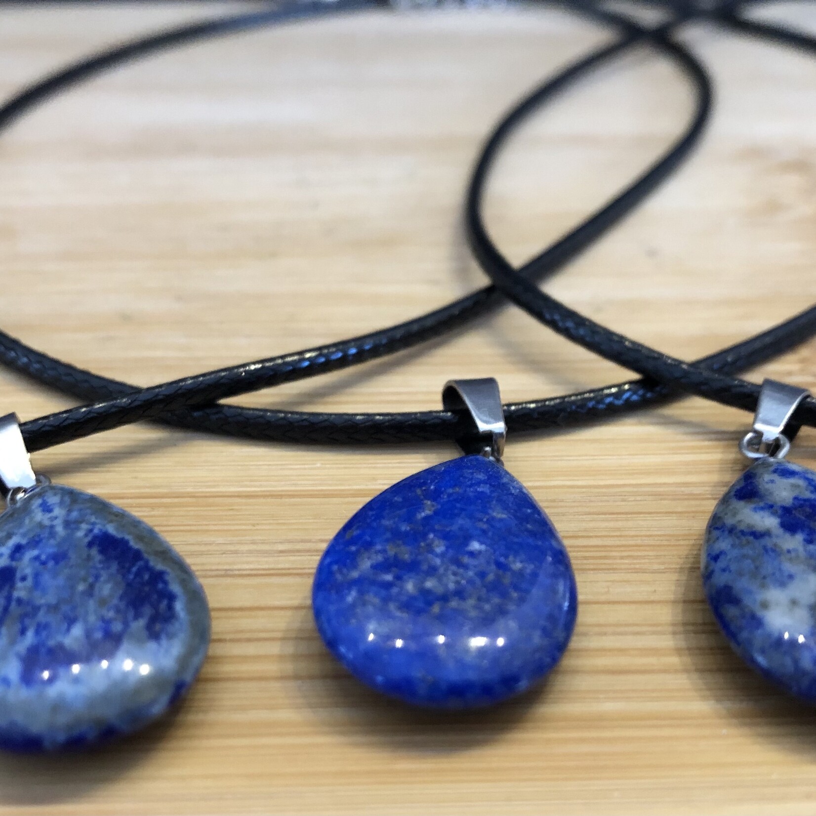 lapis lazuli water drop necklace