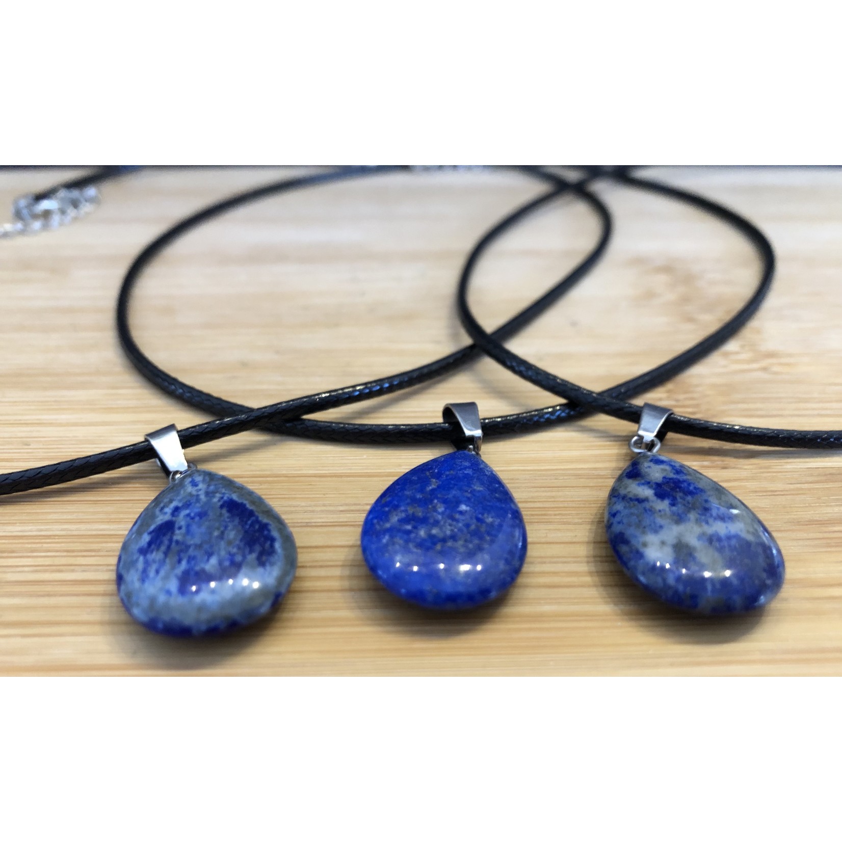 lapis lazuli water drop necklace