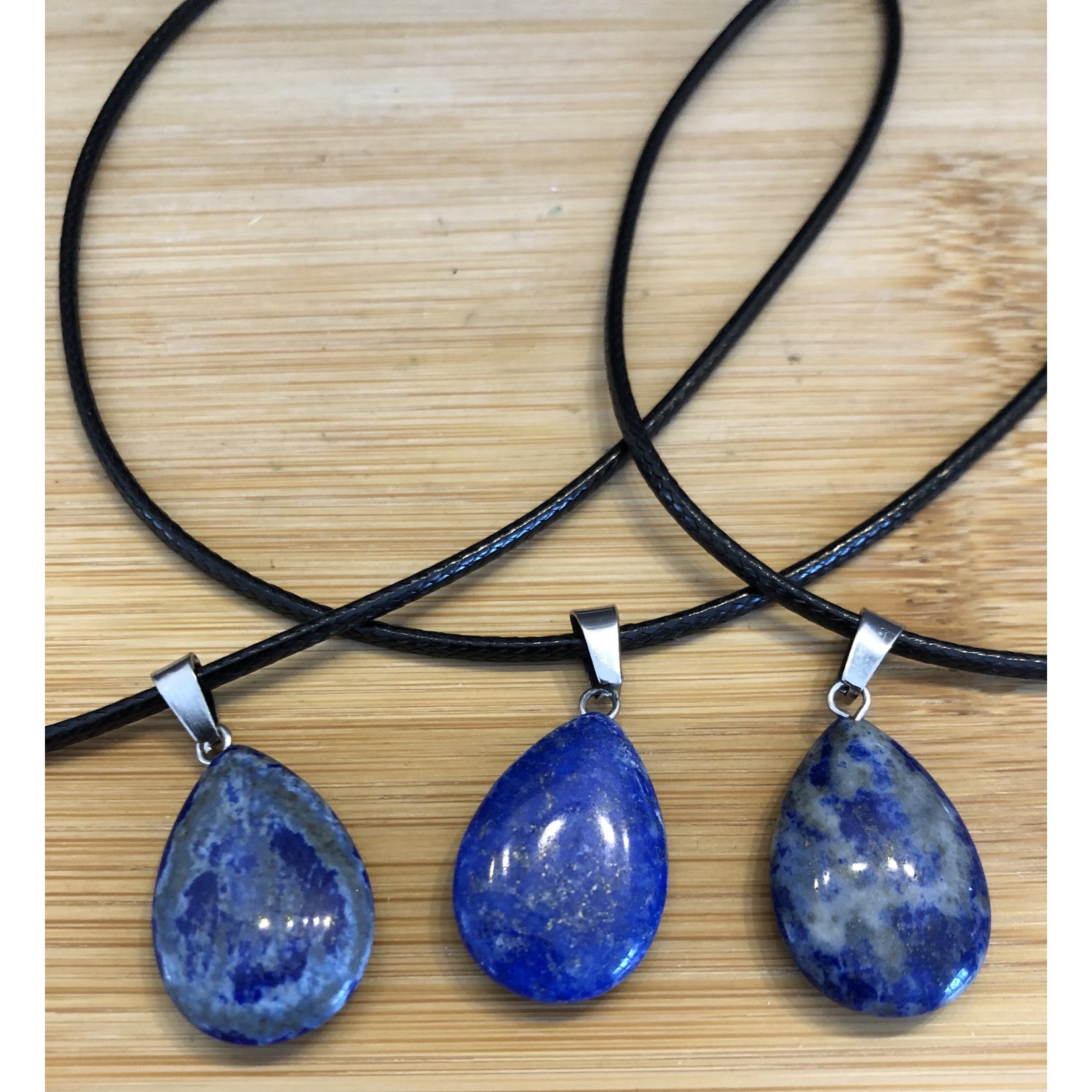 collier lapis lazuli goutte d'eau