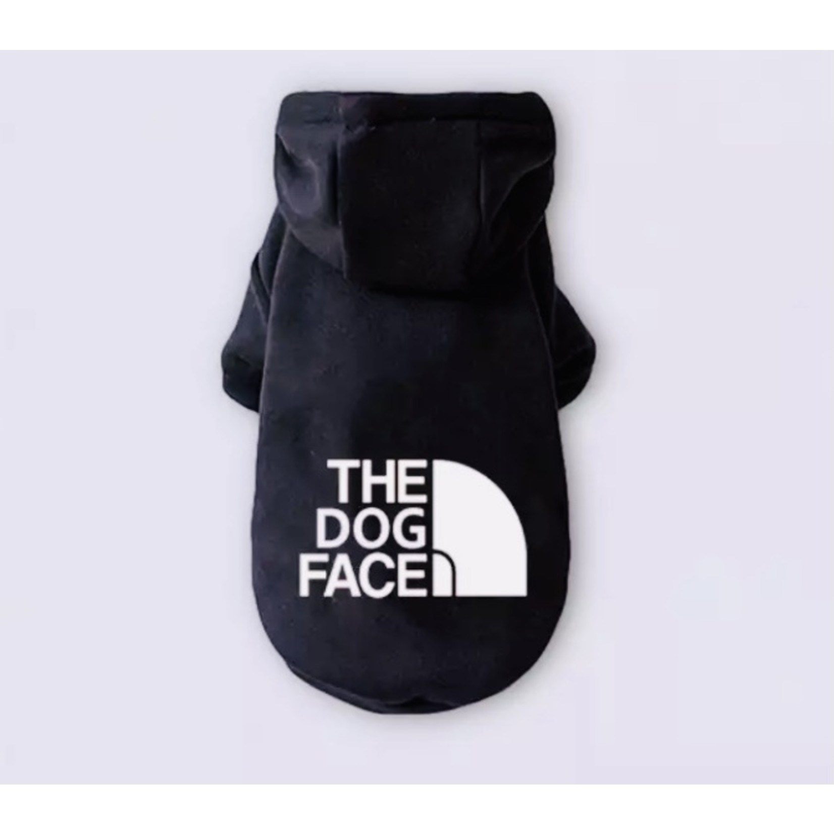 the dog face sweater integrated pocket-black-FINAL SALE