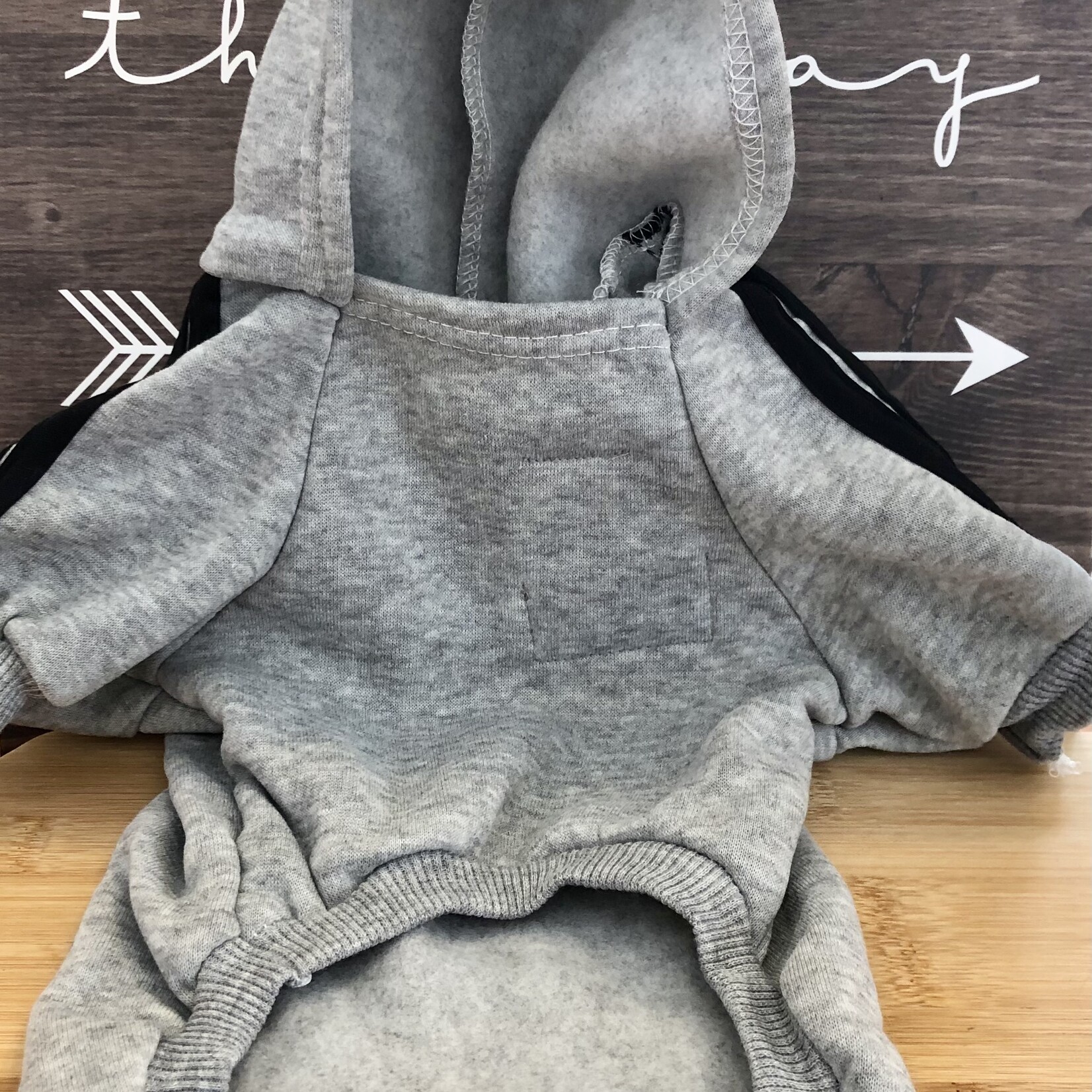 chandail adidog pochette intégrée-gris-VENTE FINALE