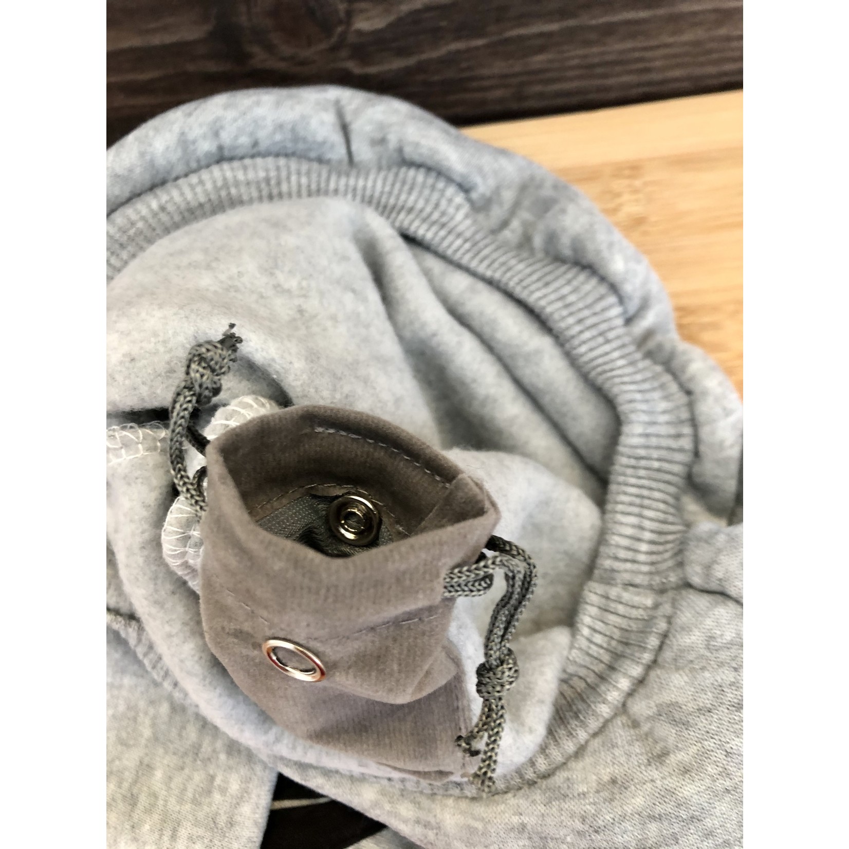 adidog sweater integrated pocket-grey-FINAL SALE