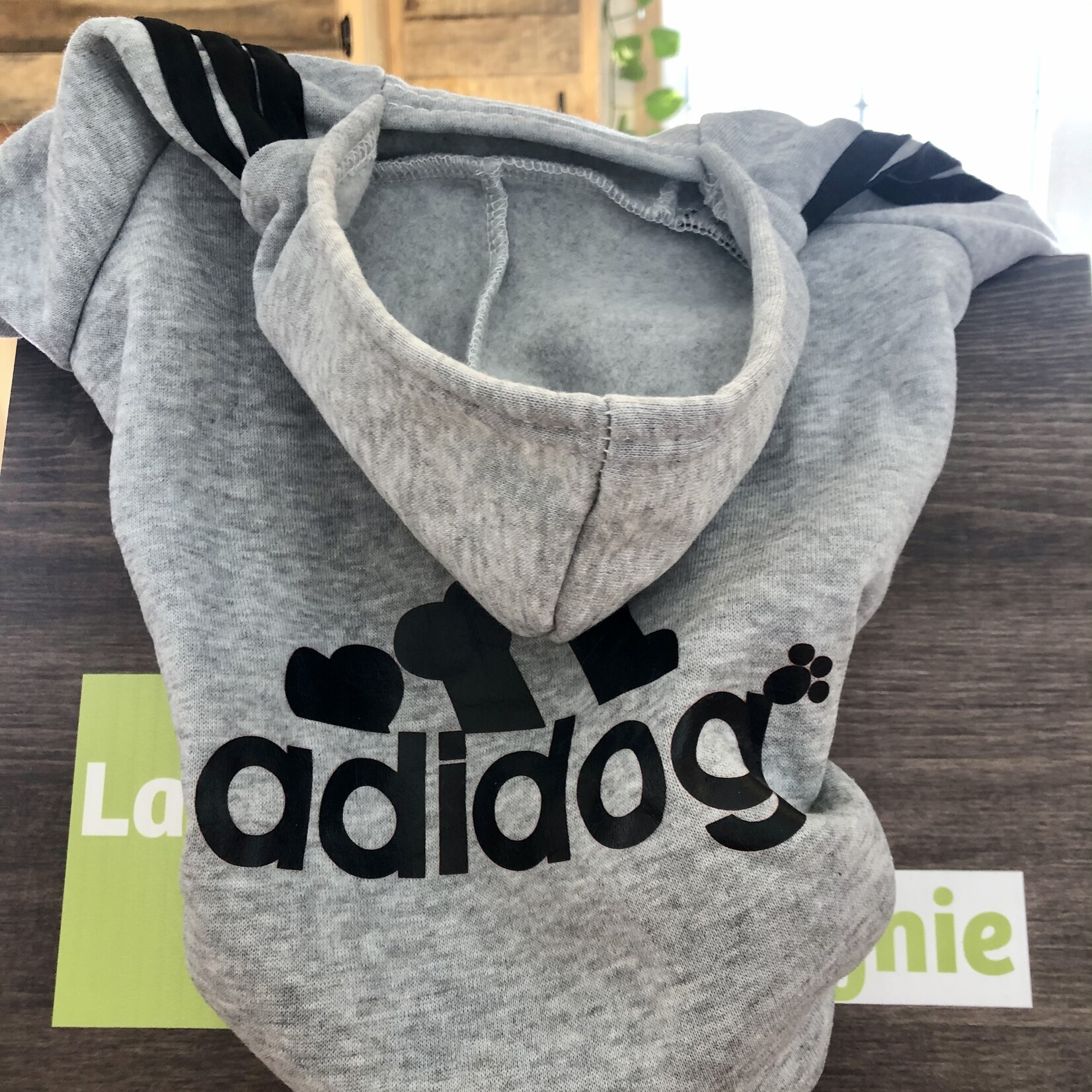 chandail adidog pochette intégrée-gris-VENTE FINALE