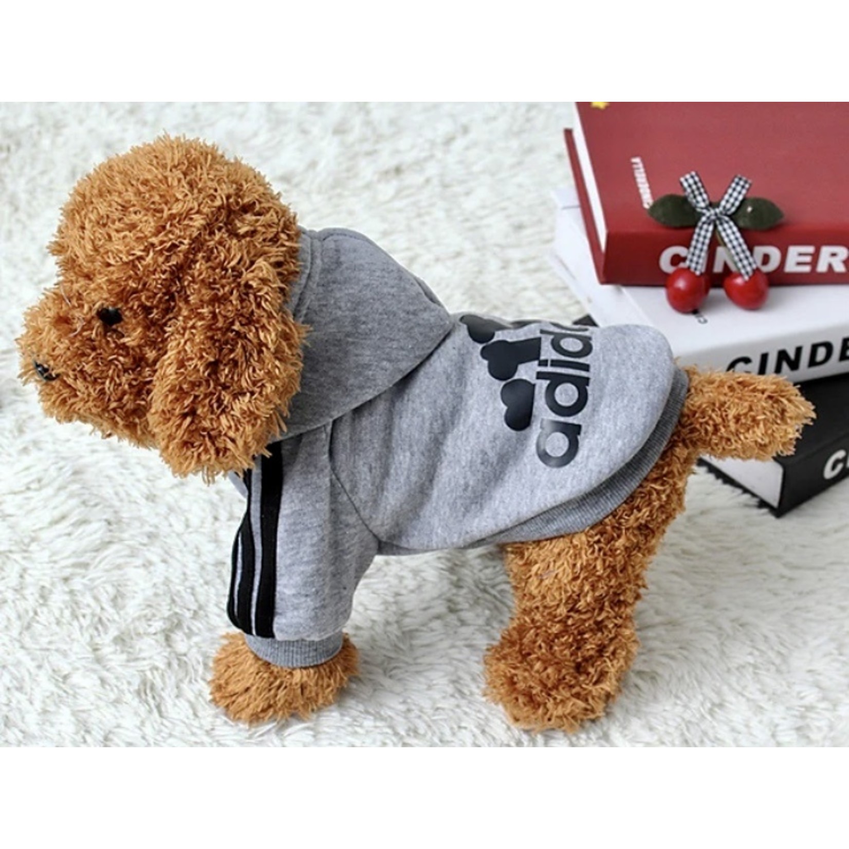 adidog sweater integrated pocket-grey-FINAL SALE