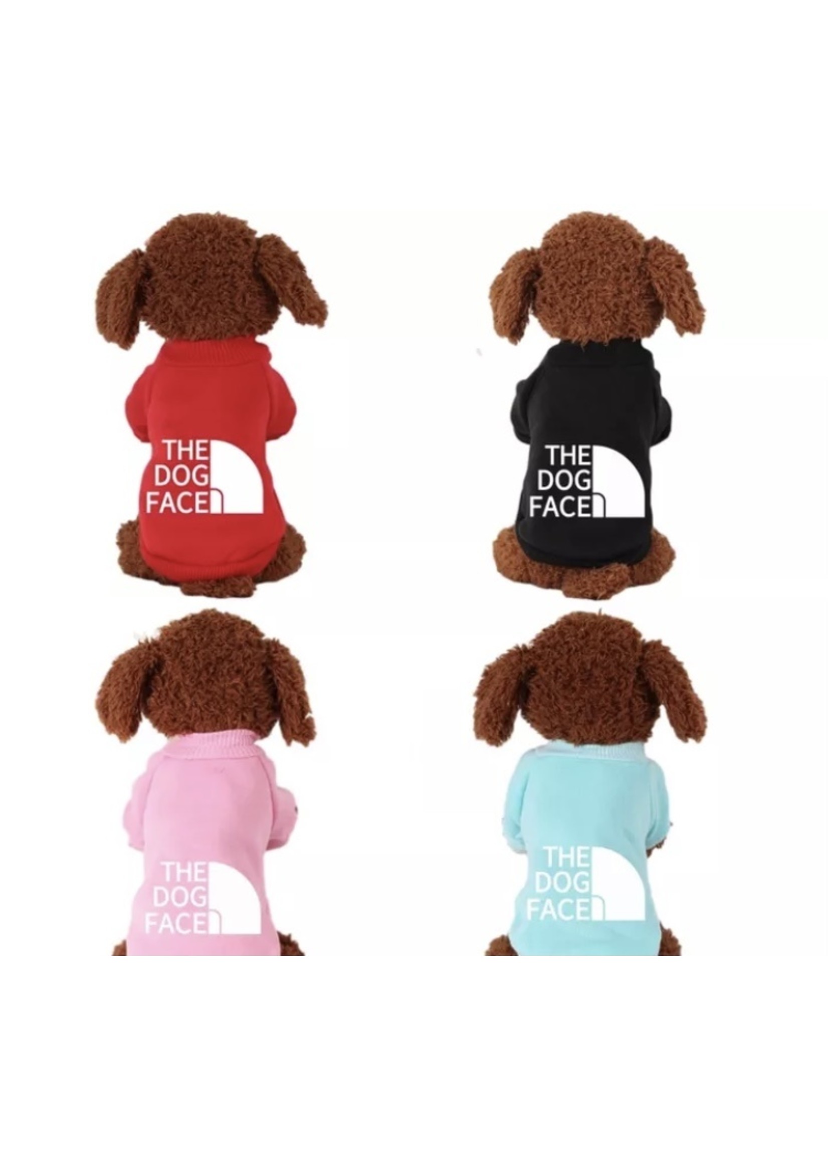 the dog face sweater integrated pocket-black-FINAL SALE