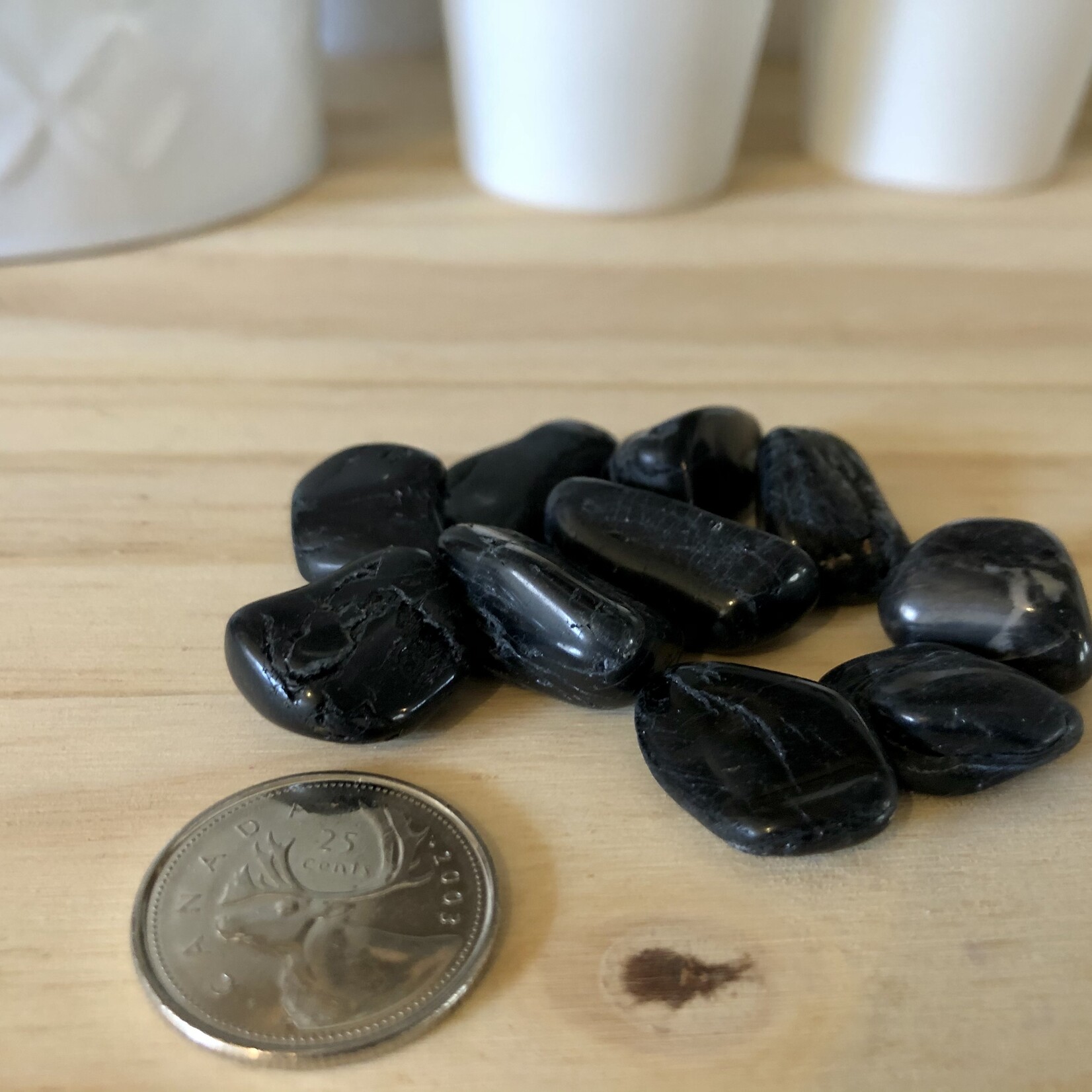 black tourmaline tumbled stone
