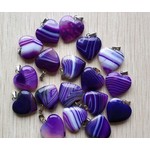 pendentif agate rayures violettes