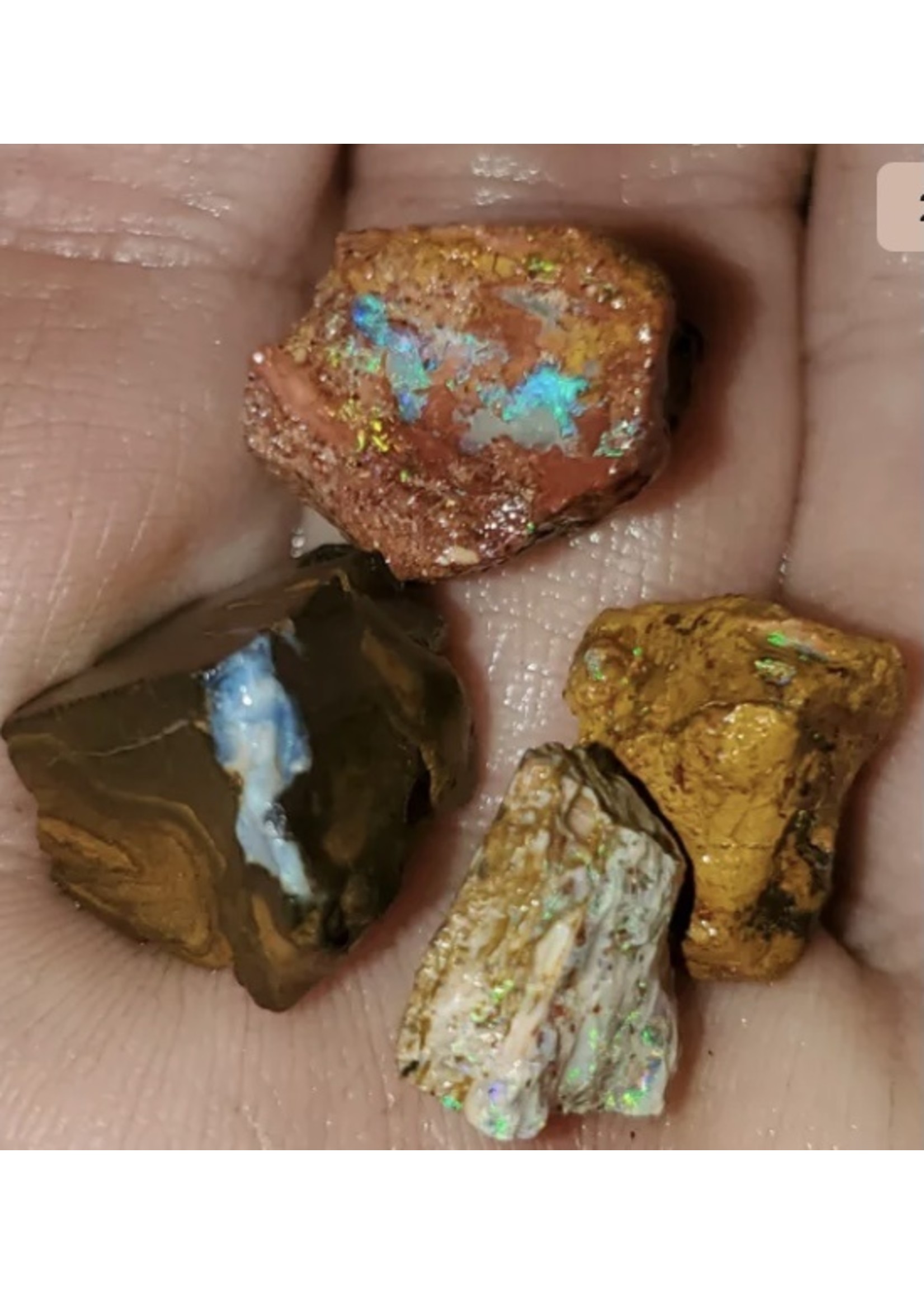39.1 ct Australian mixed boulder opal lot