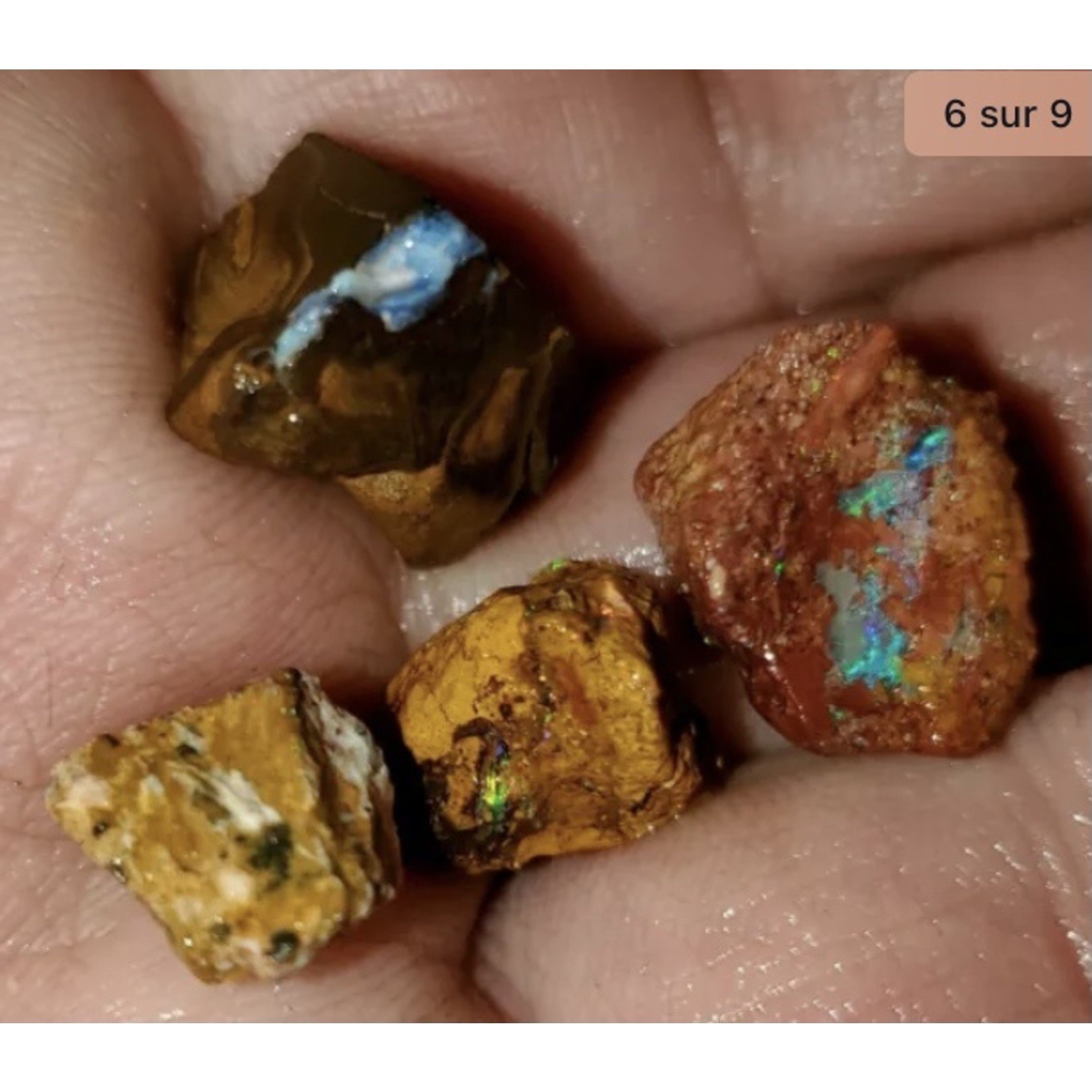 39.1 ct Australian mixed boulder opal lot